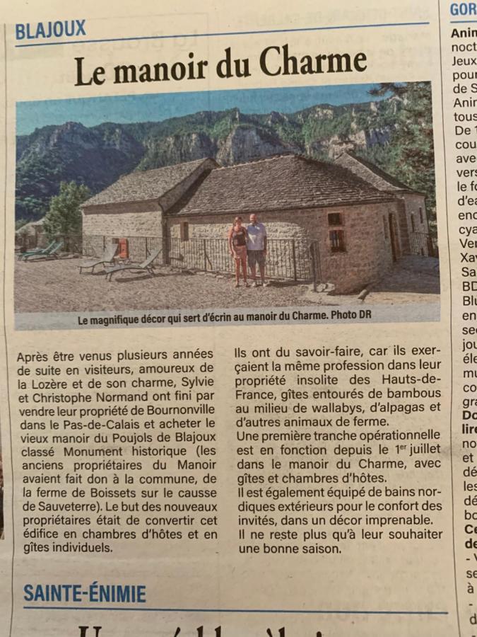 La Voutee 5 Epis Avec Bain Finlandais Prive Au Manoir Du Charme Gorges Du Tarn Bed & Breakfast Quezac  Luaran gambar